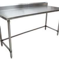 BK Resources 72"Wx30"D All Stainless Steel Work Open Base Table - SVTR5OB-7230 
