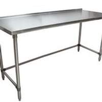 BK Resources 72"Wx24"D All Stainless Steel Work Open Base Table - SVTROB-7224 