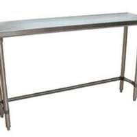 BK Resources 60"Wx18"D Stainless Steel Open Base Work Table - VTTOB-1860 
