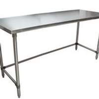 BK Resources 72"Wx30"D Stainless Steel Open Base Work Table - VTTOB-7230 
