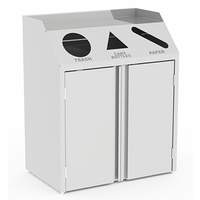 Lakeside 26-1/2"Wx23-1/4"Dx45-1/2"H 69 Gallon Waste & Recycle Station - 4315