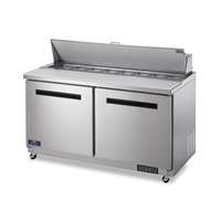 Arctic Air 60in Stainless Steel Sandwich / Salad Prep Cooler - AST60R 
