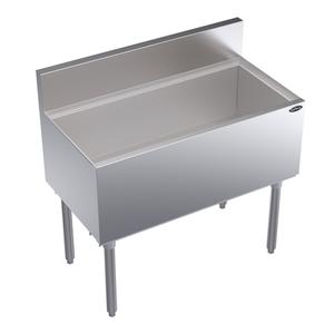 Krowne KR19-36 Royal 36" x 19" Stainless Steel Underbar 110lb. Ice Bin