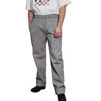 Chef Revival Basic Houndstooth Baggy Poly Cotton Blend Chef Pants - S - P020HT-S 