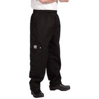 Chef Revival Black Cargo Poly Cotton Blend Chef Pants - XL - P024BK-XL 