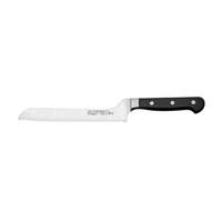 Winco Acero 8" Triple Riveted Full Tang Forged Offset Bread Knife - KFP-83