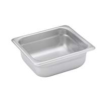 Winco S/s Solid Steam Table Pan 1/6 Size Heavy Weight 2.5" Deep - SPJH-602
