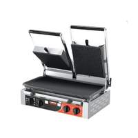 Sirman USA Double Panini Grill w/ Grooved Top & Flat Bottom - PD LL