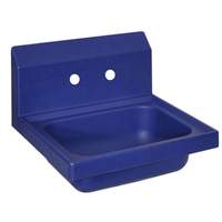 BK Resources Antimicrobial Plastic Hand Sink With 2 Faucet Holes - APHS-W1410-2B 