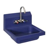 BK Resources Antimicrobial Plastic Hand Sink With 4" Faucet - APHS-W1410-BE