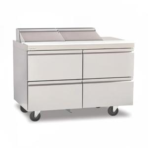 Delfield D4464NP-16 64in Two-Section Sandwich Top Refrigerator with Four Drawers 