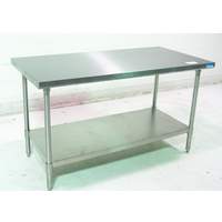 BK Resources 30" x 60" All Stainless Steel Work Top Table w/ Undershelf - SVT-6030