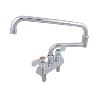 BK Resources EVO-4DM-18 Evolution Series Deck Mount Faucet with 18in Jointed Spout 