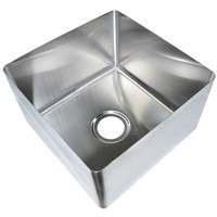 BK Resources 14" x 10" x 8" One Compartment Stainless Steel Weld-In Sink - BKFB-1410-8-14