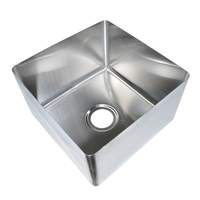 BK Resources 16" x 18" x 14" One Compartment Stainless Steel Weld-In Sink - BKFB-1618-14-16