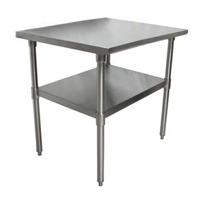 BK Resources CVT-2424 24"W x 24"D 16 Gauge Stainless Steel Work Table 