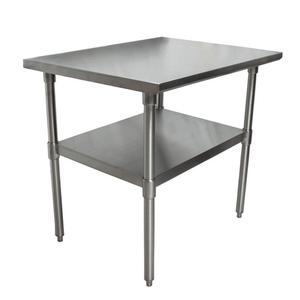 BK Resources CVT-3024 30"W x 24"D 16 Gauge Stainless Steel Work Table 