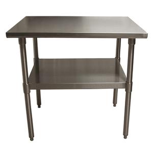 BK Resources CVT-3030 30"W x 30"D 16 Gauge Stainless Steel Work Table 