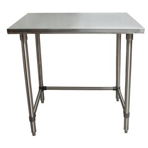 BK Resources CVTOB-3630 36"W x 30"D 16 Gauge Stainless Steel Open Base Work Table 
