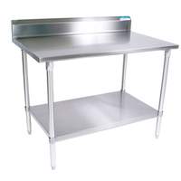 BK Resources 48"W x 30"D 16 Gauge Stainless Steel Work Table with 5in Riser - CTTR5-4830 