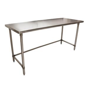 BK Resources CVTOB-7224 72"W x 24"D 16 Gauge Stainless Steel Open Base Work Table 