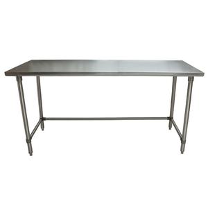 BK Resources CVTOB-7230 72"W x 30"D 16 Gauge Stainless Steel Open Base Work Table 
