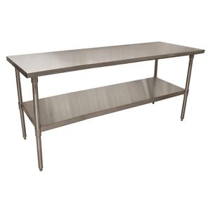 BK Resources CVT-7224 72"W x 24"D 16 Gauge Stainless Steel Work Table 