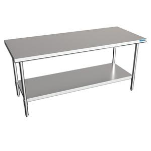 BK Resources CVT-7230 72"W x 30"D 16 Gauge Stainless Steel Work Table 