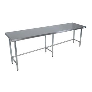 BK Resources CVTOB-9630 96"W x 30"D 16 Gauge Stainless Steel Open Base Work Table 