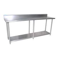 BK Resources 96"W x 30"D 16 Gauge Stainless Steel Work Table with 5in Riser - CTTR5-9630 