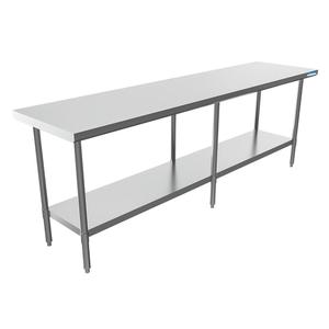 BK Resources CVT-9624 96"W x 24"D 16 Gauge Stainless Steel Work Table 
