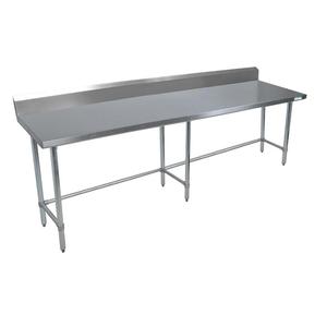 BK Resources CVTR5OB-9630 96"W x 30"D 16 Gauge Stainless Steel Open Base Work Table 