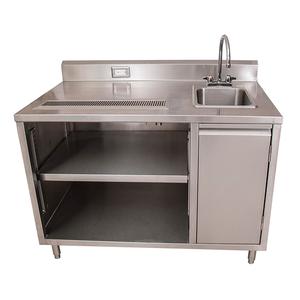 BK Resources BEVT-3072R 72inx30in Stainless Steel Beverage Table with Sink on Right 