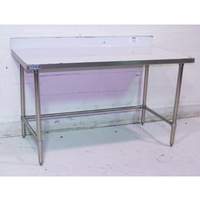 GSW USA 30"x 60" Premium Stainless Work Table w/ 4" Upturn Open Base - WT-PB3060B