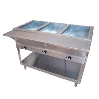 BK Resources Electric 3 Compartment Open Well Steam Table - 120v - STE-3-120
