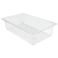 Cambro Camwear Full-Size Food Pan Colander 5" Deep Polycarbonate - 15CLRCW135