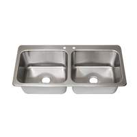 BK Resources Two Compartment (2) 20" x 16" Bowls- Drop-In Sink - DDI2-20161224