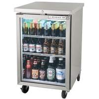 Beverage Air 24" Glass Door Refrigerated Back Bar Storage Cabinet - BB24HC-1-G-S