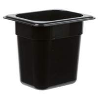 Cambro 1/6 size 6in deep Storage Container Black - 66CW110 
