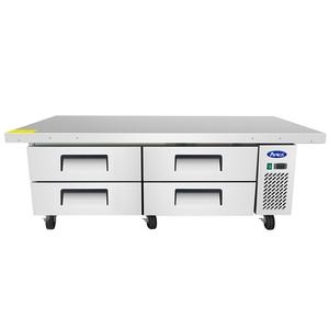 Atosa 76" Double Section Extended Top Stainless Steel Chef Base - MGF8454GR