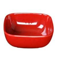 Thunder Group 5 oz Rounded Edge Square Passion Red Melamine Bowl - PS3103RD
