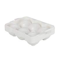 Winco Polypropylene 6 Compartment Stacking Spherical Ice Tray - ICCP-6W 