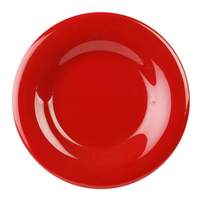 Thunder Group 6.5" Diameter Pure Red Wide Rim Melamine Plate - 1 Doz - CR006PR