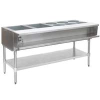 Eagle Group 63.5" Open Base Stainless Steel Water Bath Steam Table - LP - AWT4-LP-1X
