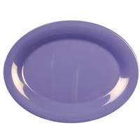 Thunder Group 9.5"x7.25" Purple Oval Melamine Platters - 1 Doz - CR209BU