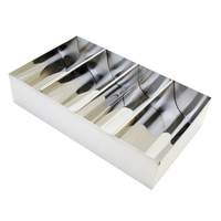 Thunder Group 4 Compartment Stainless Steel Cutlery Box without Handles - SLSCB04 