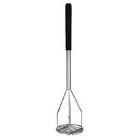 Thunder Group 18in Chrome Plated Potato Masher with Soft Grip Handle - SLPMR018C 