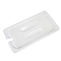 Thunder Group 1/3 Size Clear Polycarbonate Slotted Food Pan Lid - PLPA7130CS 