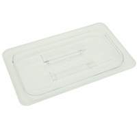 Thunder Group 1/4 Size Clear Polycarbonate Solid Food Pan Lid - PLPA7140C 