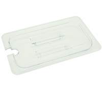 Thunder Group 1/4 Size Clear Polycarbonate Slotted Food Pan Lid - PLPA7140CS 
